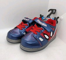 Marvel SpiderMan Toddler Boys Light-up Athletic Shoe Sneakers Size 6