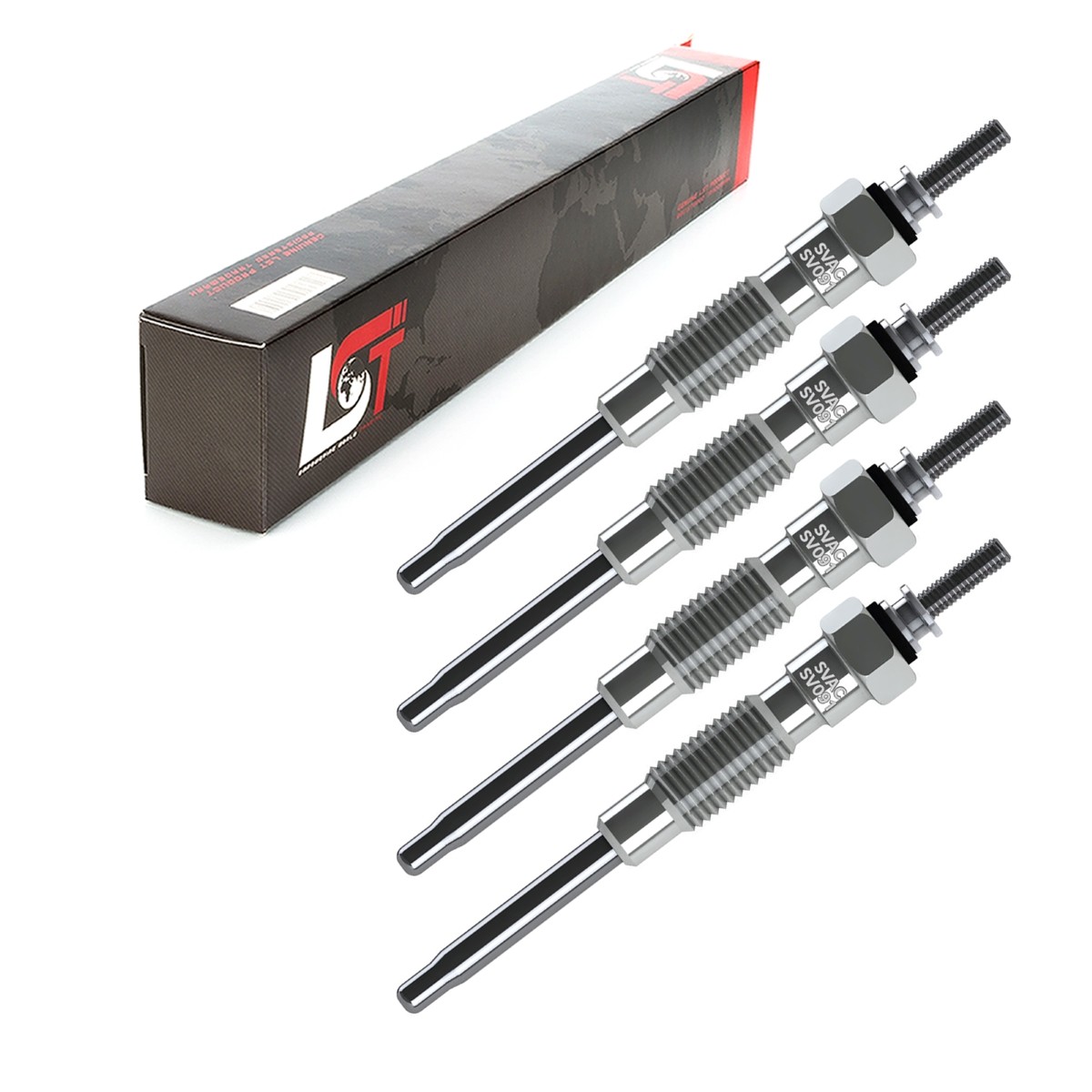 4x Glow Plugs BAR 12 Volt for Toyota Dyna Hiace Cruiser Land Cruiser