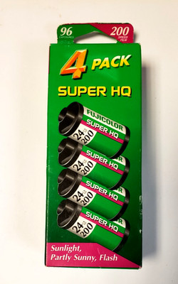 FUJI Color Film 4 Pack Super HQ200 Speed 96Exposures New In Package NOS exp 2/03