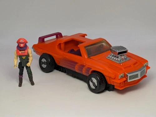 Vintage 1986 Kenner M.A.S.K. STINGER GTO Tank Car w/ Bruno Sheppard Figure MASK