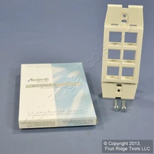 Leviton AC646-NTL Natural Acenti 1-Gang 6-Port Wallplate Cover Insert Quickport