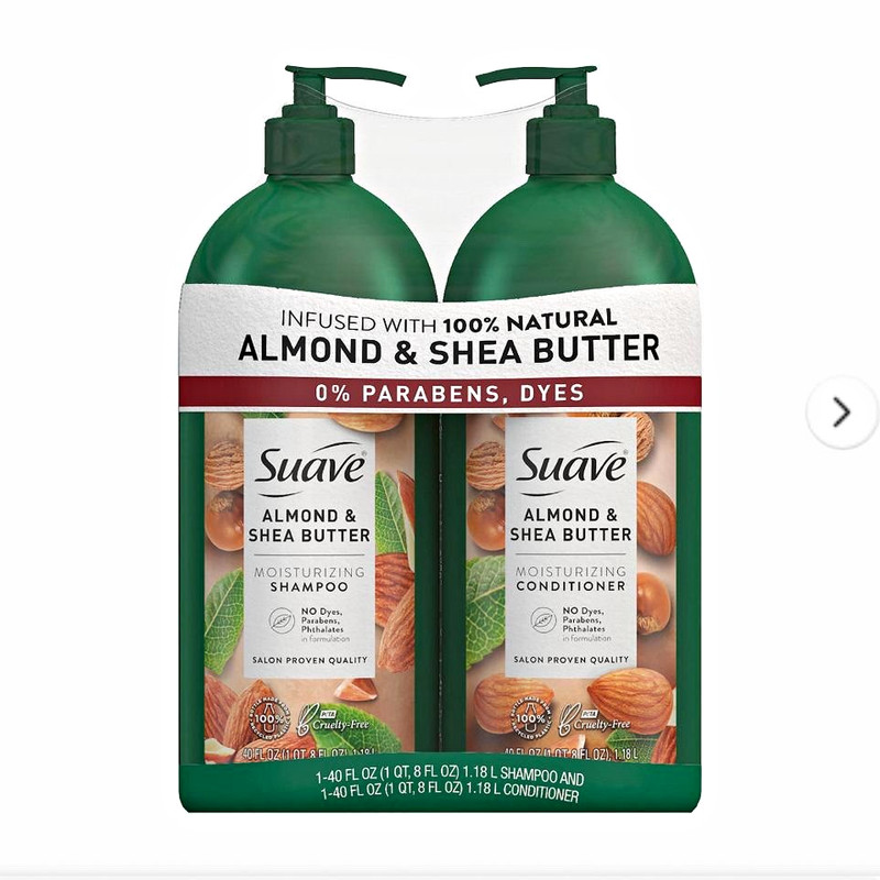 Suave Professionals Moisturizing Shampoo & Conditioner Almond Shea 2pk