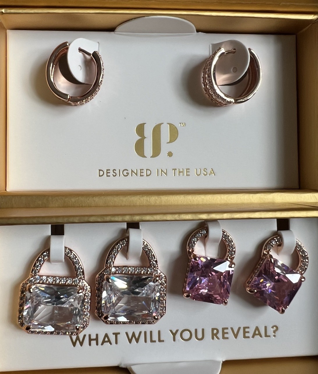 Bomb Party Charming Hoops rose gold It was all a dream ER85441