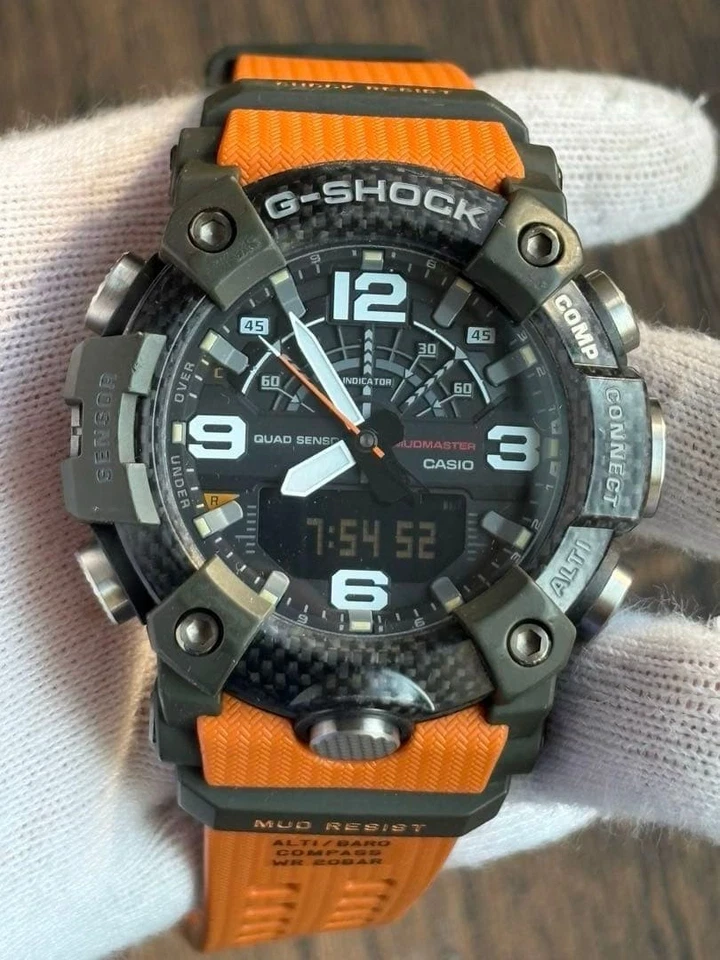 Casio G-SHOCK MUDMASTER GG-B100-1A9JF Black Orange Solar Watch - Image 2 of 4
