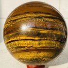 Natural tiger's eye ball quartz crystals sphere gem reiki healing 1340g — photo 10