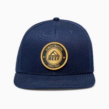 REEF Men's Snapback Hat WOODBURY - Insignia Blue - One Size - NWT - LAST ONE