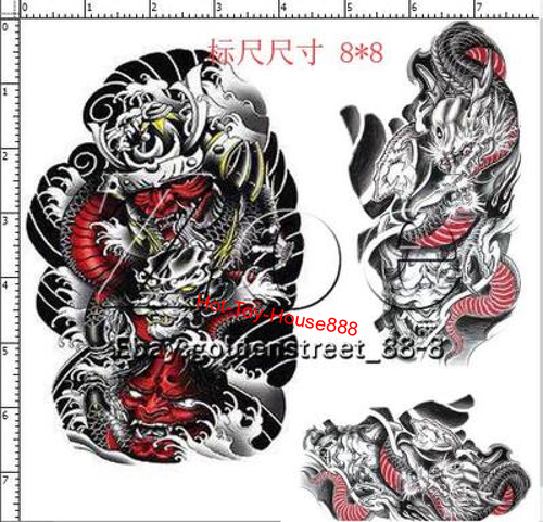 1/6 Soldier Tattoo Stickers Butterfly Flowers Model For 12" Action Figure Body - Picture 5 of 53