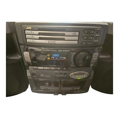 Vintage JVC MX-D401T Home Bookshelf Stereo System 3-Disc CD Aux