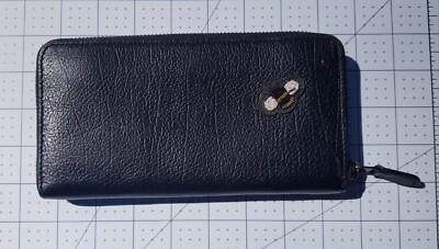 Authentic COACH #58485 Rexy Metal Embroidery Round Zip Long Wallet