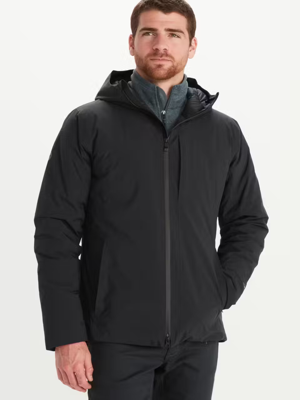 Chaqueta impermeable con capucha parka cremallera completa Marmot Warmcube Evodry para hombre talla XL negra
