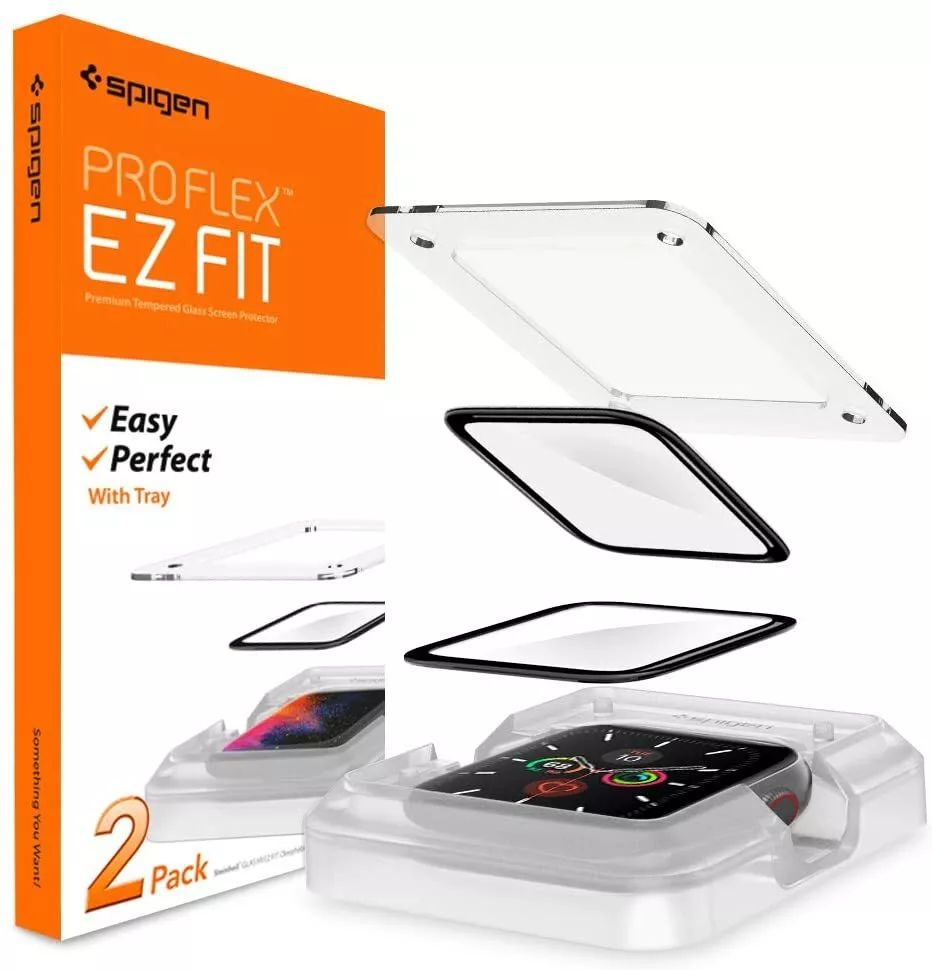 For Apple Watch Series 7 6 5 4 SE | Spigen [ Pro Flex ] Screen Protector