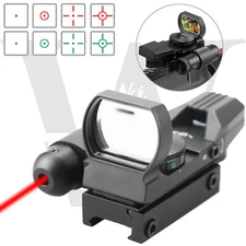 Reflex Red Green Dot Sight Scope With Red Laser Holographic Illuminated