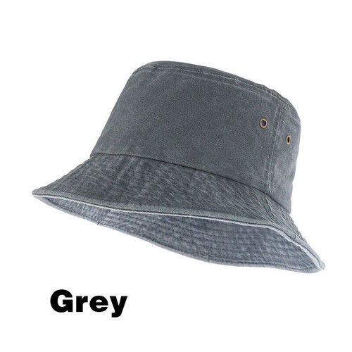 Unisex Men Women WASHED COTTON Sports Bucket Hats Fisherman Hat Outdoor Camping - Picture 20 of 22