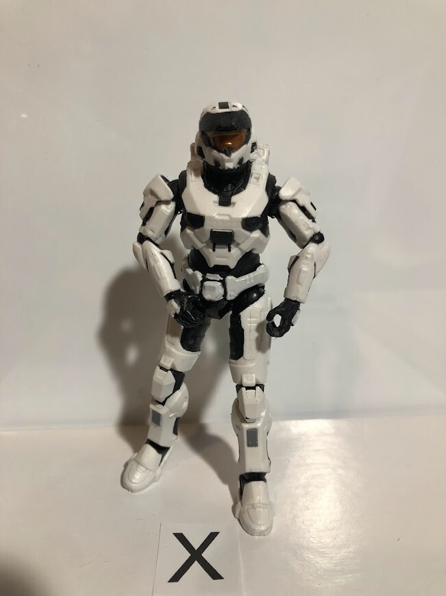 World of Halo White Spartan Action Figure 4 1/2