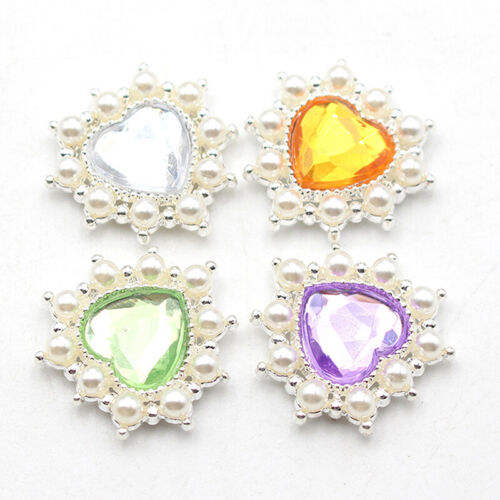Heart Shaped Alloy Decorative Buttons DIY Clothing Skirt Ornament Accessories - Afbeelding 1 van 20