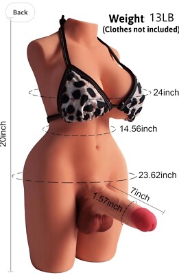 Shemale Torso Sex Doll with Realistic Dildo Soft Breast Adult Toys, 3 in-1  Lifel | eBay