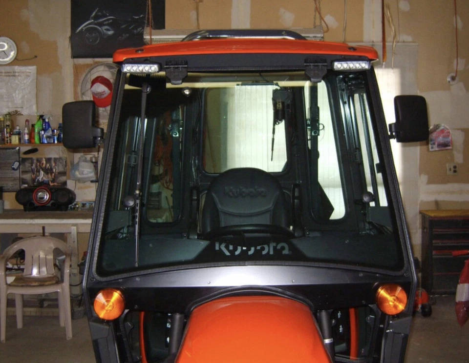MAGNETIC TRACTOR MIRRORS VINYL COATED JOHN DEERE KUBOTA 226LB RATED MIRRORS. - Image 2 of 4