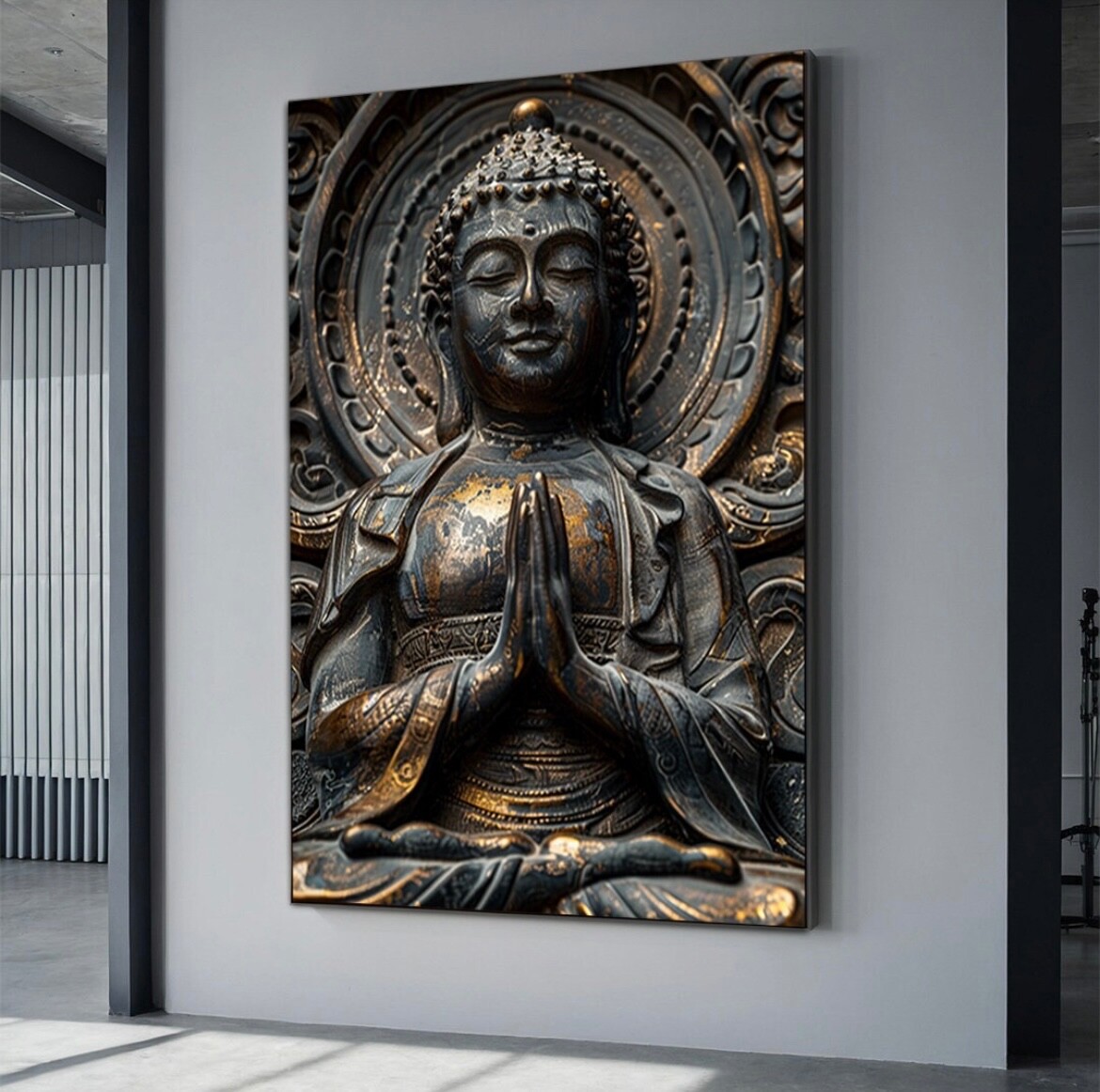 Buddha meditation Canvas Wall Art spiritual Canvas Art Buddhist prayer Decor
