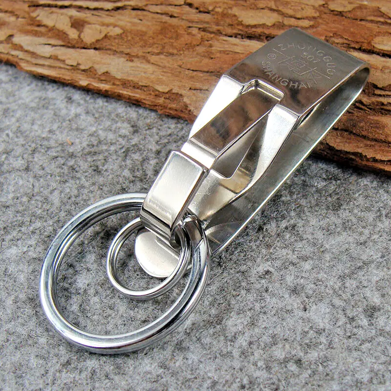Stainless Steel Belt Clip For 1.5 Belt Pants Key Holder Keychains Keyring  KC038