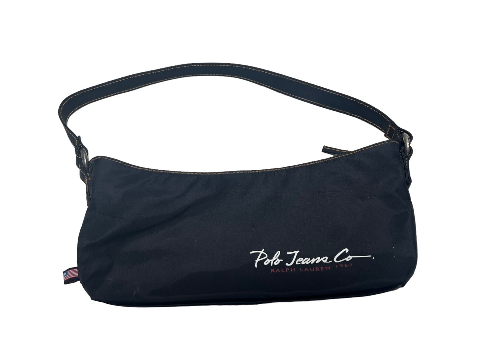 VTG Y2K Ralph Lauren Polo Jeans Co Spell Out Black Small Baquette Handbag Purse