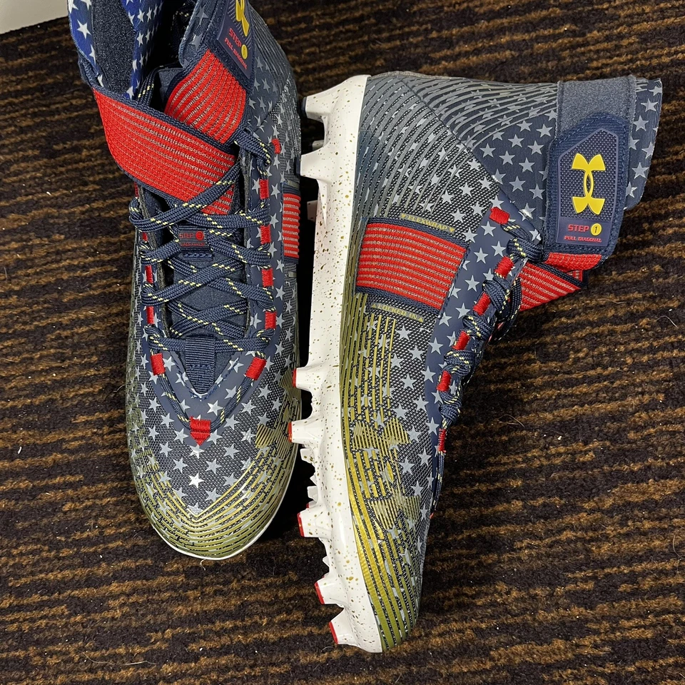 Botines de fútbol Under Armour Highlight MC LE 'USA' para hombre talla 11 3025740-100 Foto 2 de 4