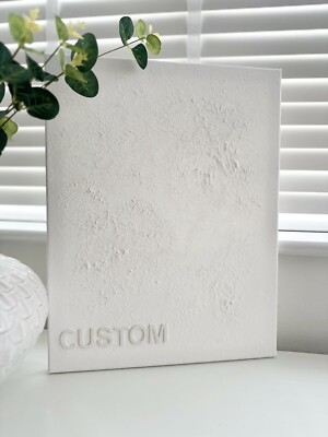 Individuelles Zitat personalisiert 3D strukturiert Leinwand Wandbild 46 x 36 cm (max. 8 Wörter)