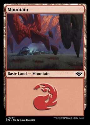 MTG Outlaws of Thunder Junction L Mountain #0284 PLAYSET 4X X4