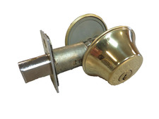 WEISER D9370LUS3 STANDARD DUTY DOUBLE CYLINDER DEADBOLT POLISHED BRASS FINISH
