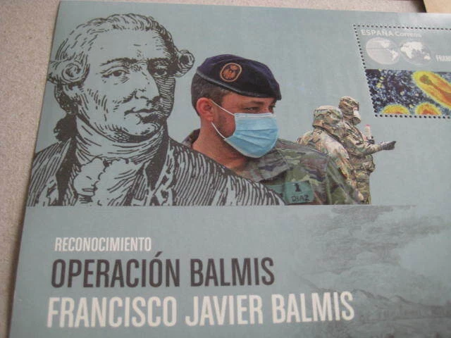 2021 Spain MNH Miniature Sheet on Operation Balmis to fight the pandemic - Image 3 of 3