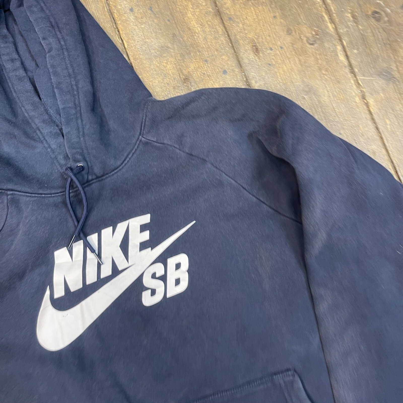 Nike SB Hoodie Mens Y2K Spellout Pull Over Training Sweatshirt, Blue, XL image 4
