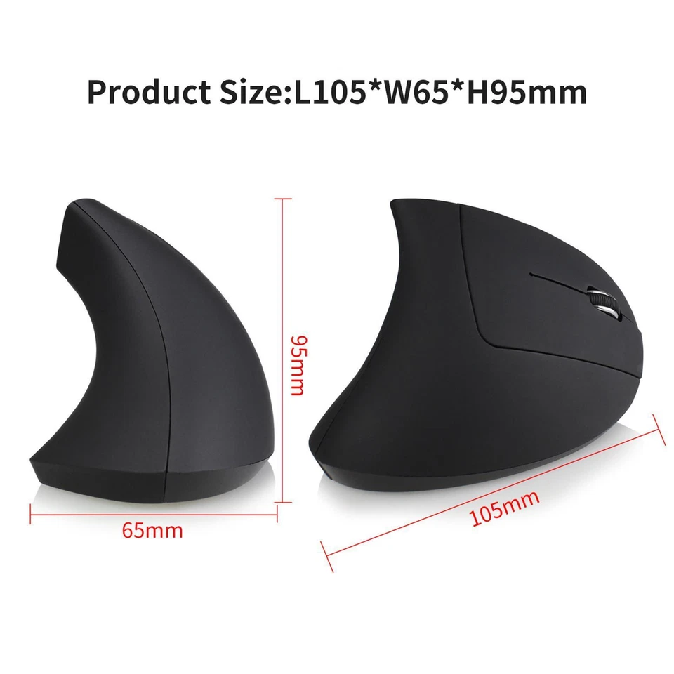 Plastic Optical Vertical Mouse Ergonomic Upright Mouse for PC - Image 4 of 4
