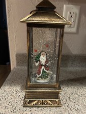 Home Accents Holiday Glitter/Snow Globe - 11" LED Santa Claus Tabletop Lantern