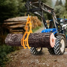 Pinza forestale 25" per tronchi 1500 kg forza di trazione pinza di sollevamento con 4 spine di bloccaggio