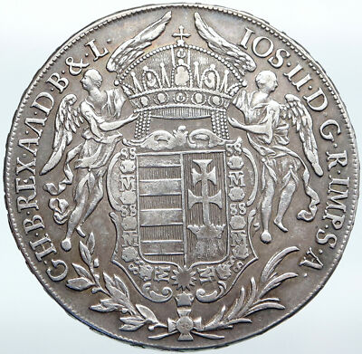 1782 HUNGARY King Joseph II MADONNA & Child ANTIQUE OLD Silver