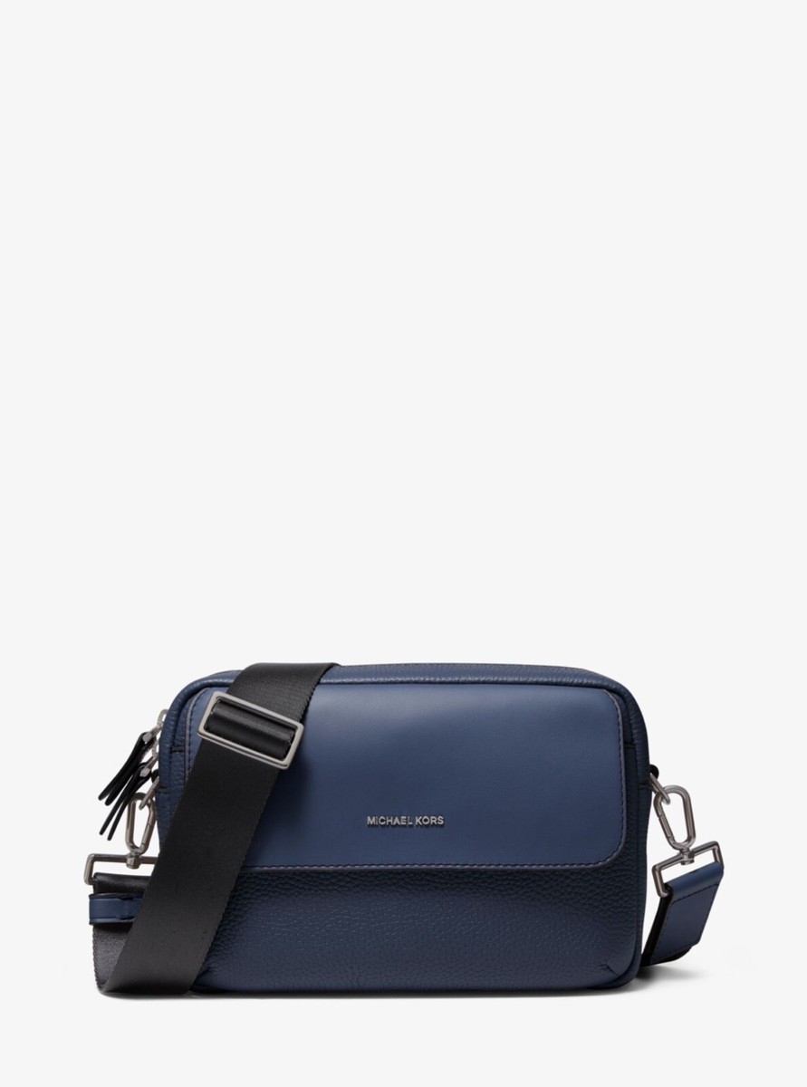 Michael Kors Hudson Blue Denim Pebbled Leather Utility Michael Kors Hudson Blue Denim Pebbled Leather Utility