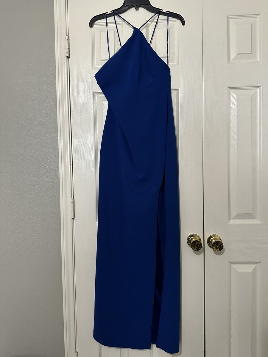 NWT Belle Badgley Mischka Margot Dress Size 10 - Cobalt Blue