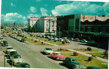 Third Street Looking North From Cherry Street Macon Georgia Vintage Postcard 64'