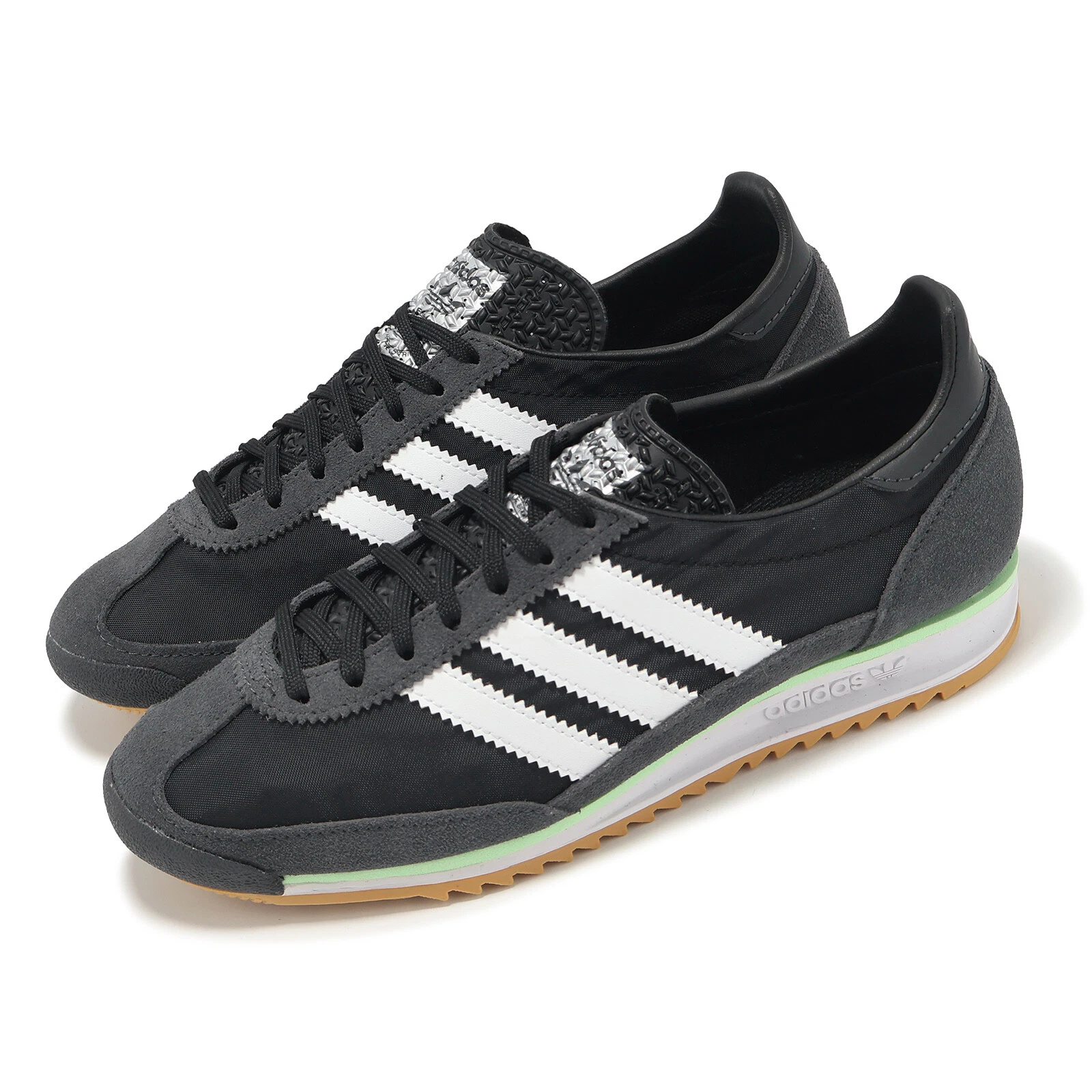 adidas Originals SL 72 OG W Core Black Carbon Green Women Casual Shoes JH7390