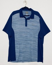Greg Norman for Tasso Elba Mens Size XL Blue Polo Golf Shirt Play Dri