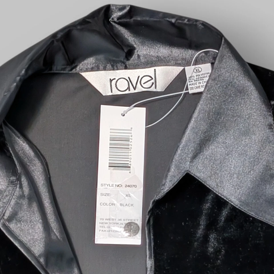 RAVEL XL 天鹅绒夹克,带缎面领和人造毛皮袖口 — 第 3/4 张图片