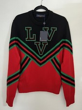 LOUIS VUITTON Men's LVV Sport Team Crewneck Sweater Wool Medium New Authentic