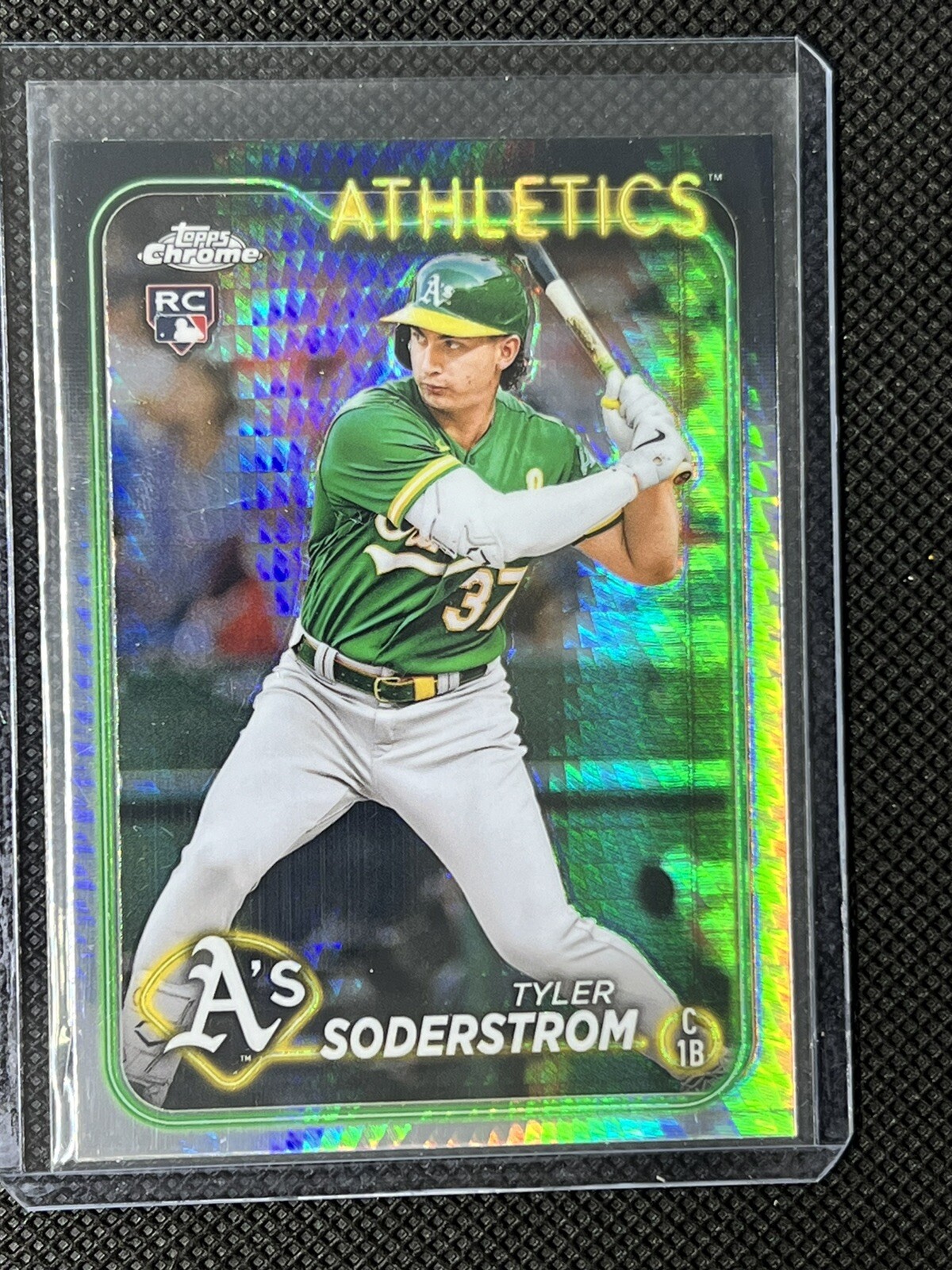 2024 Topps Chrome Prism Refractor Rookie Tyler Soderstrom Oakland Athletics #298