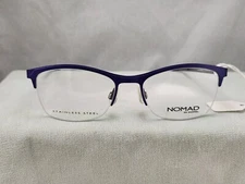 NOMAD 3209S by MOREL Stainless Steel EYEGLASSES 52-17-140 PP022 VIOLET w/Case