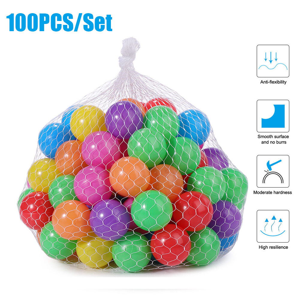 100pcs 5.5cm Soft Ocean Balls Plastic Colorful Baby Kid Pool Slide