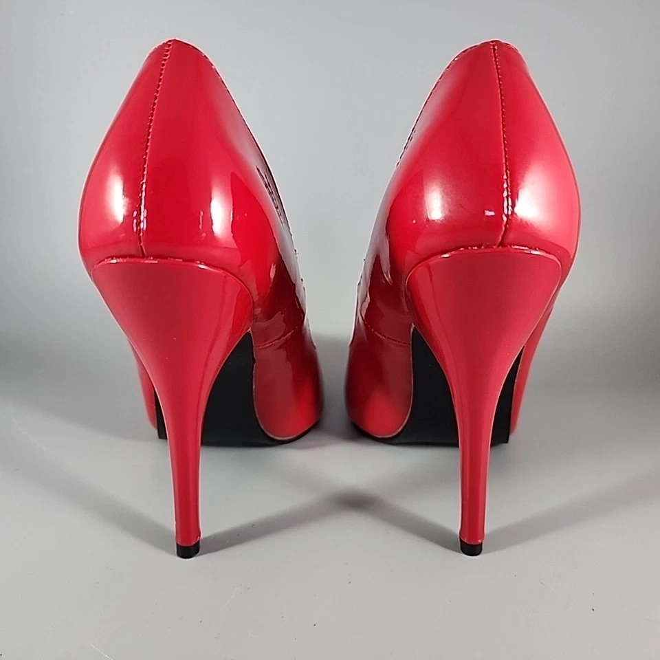 Pleaser 女式 Red Pat Seduce 鞋 - 5 英寸高跟鞋 - 尺码 6M — 第 4/4 张图片
