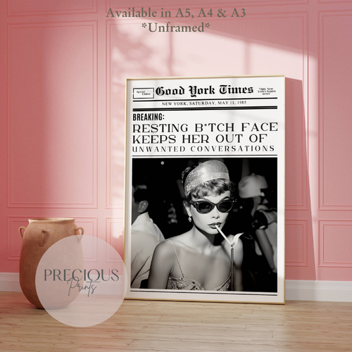 Poster stampa femminista alla moda Humour Sassy Preppy / A5 A4 A3 / senza cornice - Foto 4 di 6