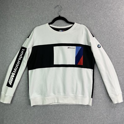 BMW Motorsports M Series White Crewneck Damen Sweatshirt