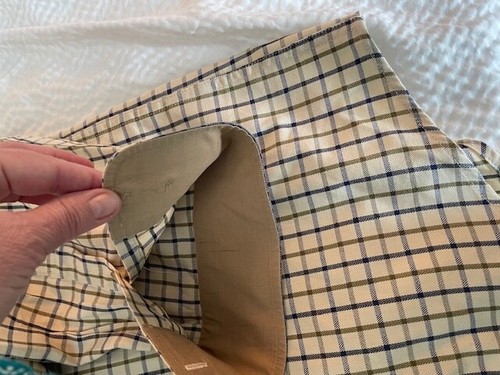 Barbour Tattersall dress Shirt U.S. size XL Plaid tan colors - Picture 6 of 12