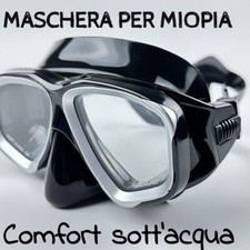 maschera snorkeling per miopia personalizzata: ODX - 3,00 / OSX -  2,50 In Vetro