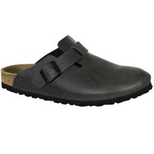 BIRKENSTOCK WOMEN'S/MEN'S SLIPPERS BOSTON PULL UP ANTHRACITE VEG